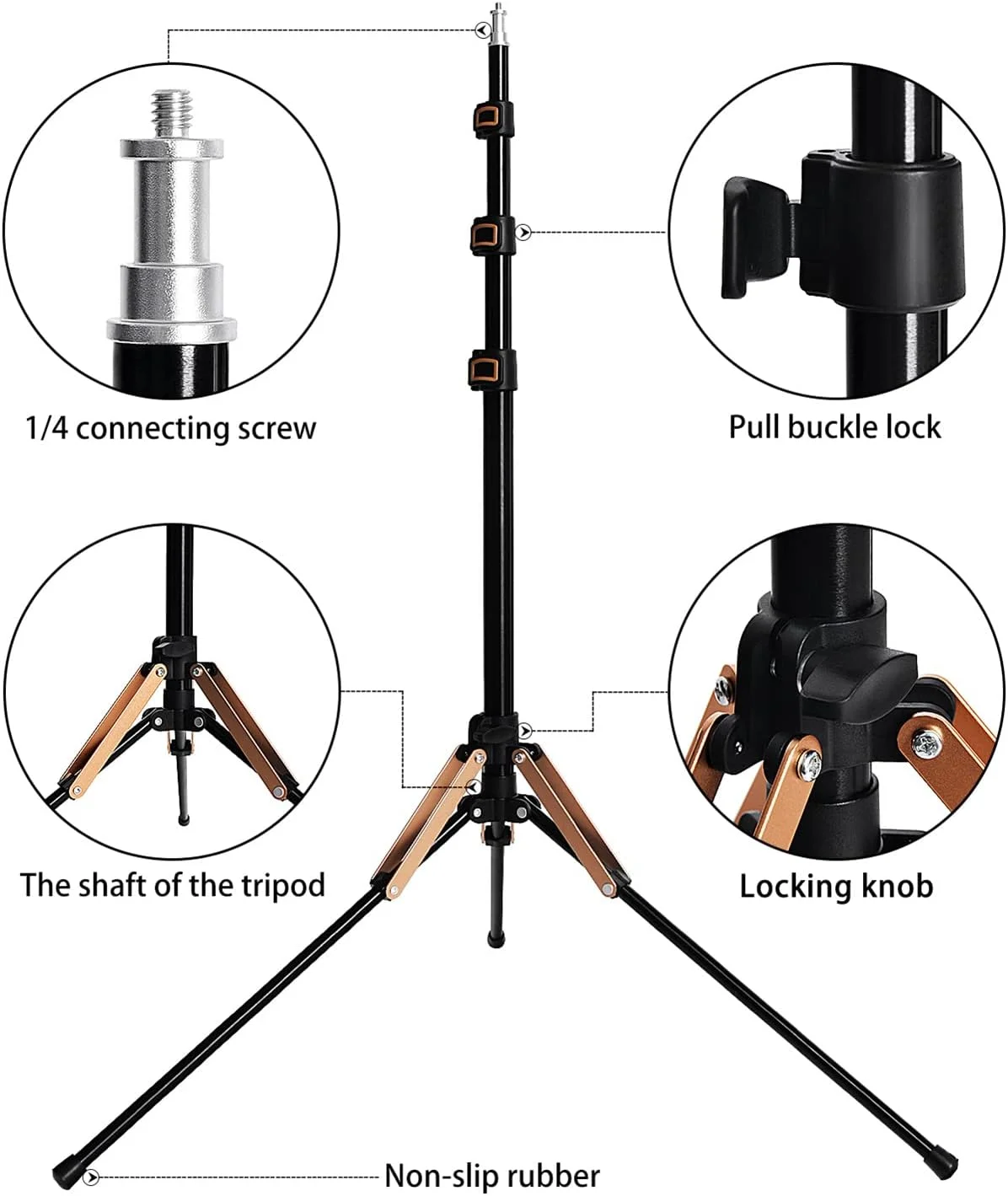 سه پایه نور فوسوتو 192 سانتی متری تاشو، پایه نور آلومینیومی جمع و جور و سبک وزن، حداکثر تحمل بار 4 کیلوگرم، مناسب برای نورپردازی استودیوی عکس، نور فلاش عکاسی به همراه کیف سه پایه نور فوسوتو 192 سانتی متری تاشو، پایه نور آلومینیومی جمع و جور و سبک وزن، حداکثر تحمل بار 4 کیلوگرم، مناسب برای نورپردازی استودیوی عکس، نور فلاش عکاسی به همراه کیف