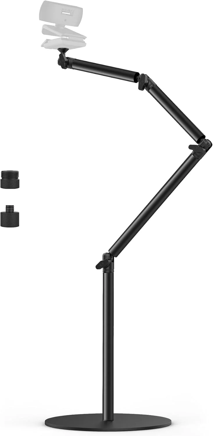 Camera Round Base Mount Desk Stand, Flexible Aluminum Photography Floor-Standing Light Monopod Stand Phone Holder with 1/4" 3/8'' 5/8'' Screw for DSLR Camera, Light, Webcam, Live Streaming, Vlogging Camera Round Base Mount Desk Stand, Flexible Aluminum Photography Floor-Standing Light Monopod Stand Phone Holder with 1/4" 3/8'' 5/8'' Screw for DSLR Camera, Light, Webcam, Live Streaming, Vlogging