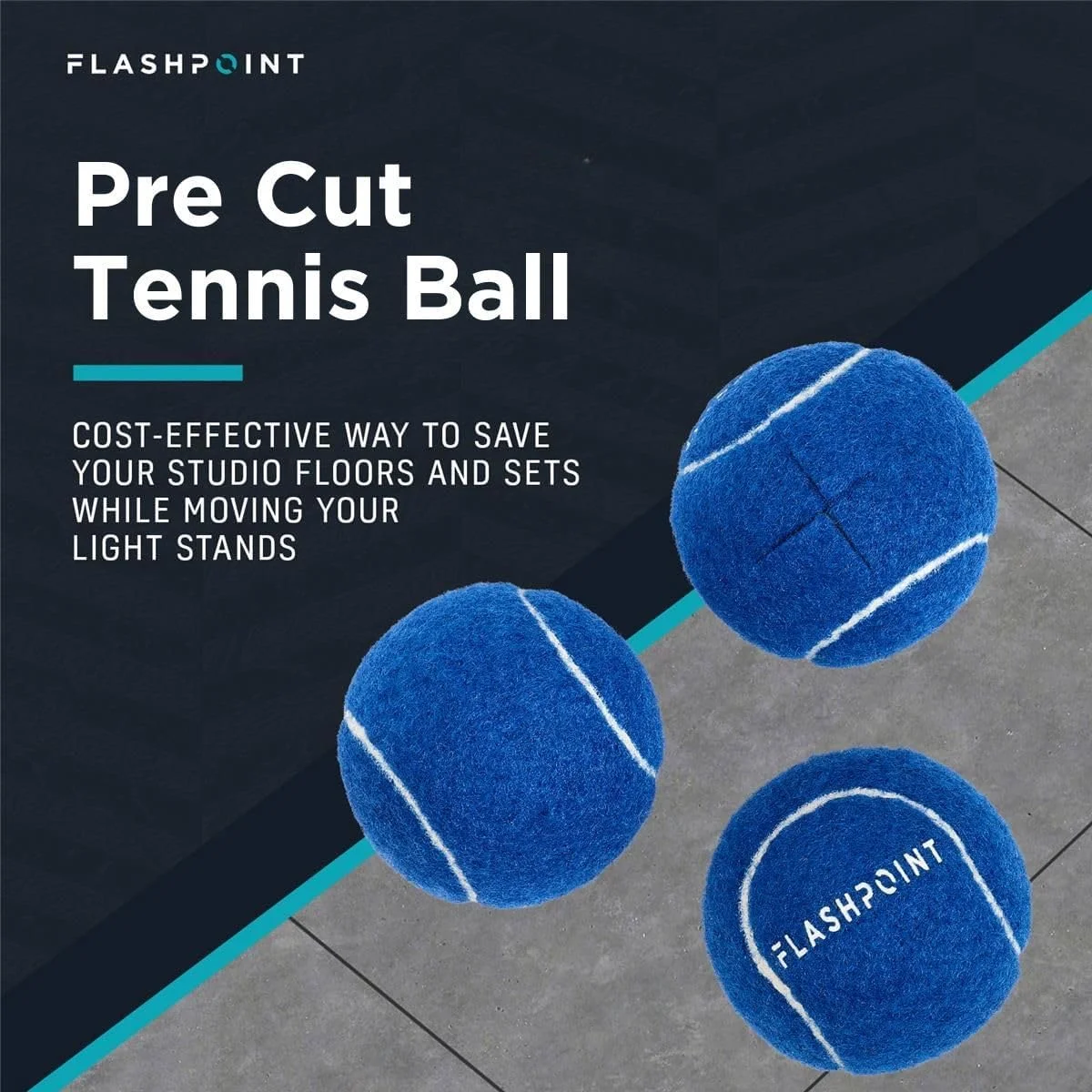 توپ تنیس از پیش برش خورده فلش پوینت برای پایه های نور - بسته 9 عددی