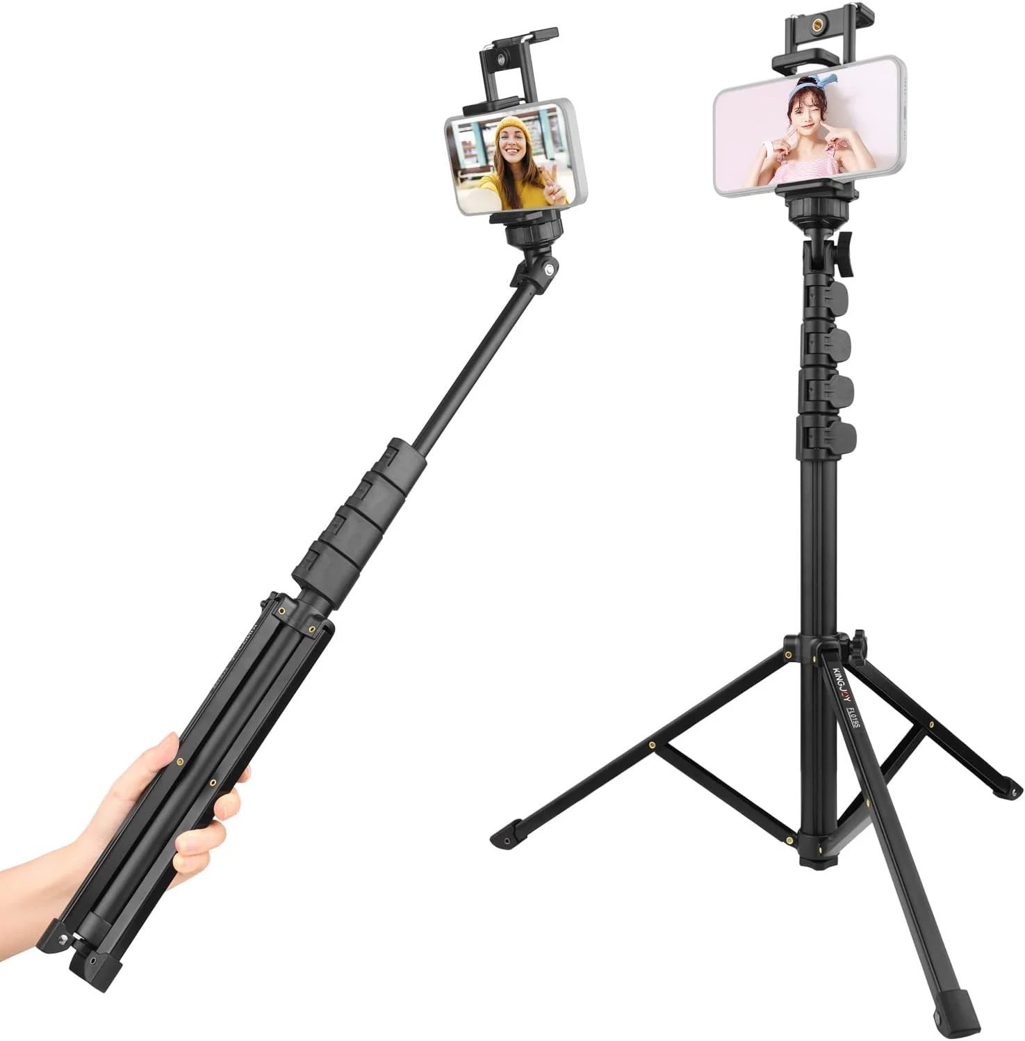 پایه نور چند منظوره Fawoonu FL019S از جنس آلیاژ آلومینیوم سنگین با سوراخ پیچ 1/4 اینچی، ارتفاع قابل تنظیم و ظرفیت بار 5 کیلوگرم برای عکاسی، فیلمبرداری و پخش زنده