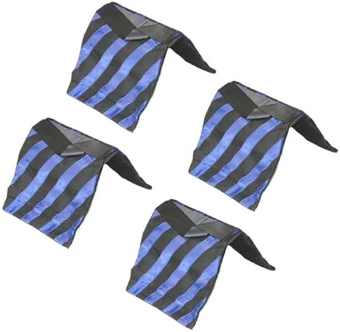 ای فوتو - ست ۴ تایی کیسه شن سنگین برای پایه نور، طراحی خورجینی با ظرفیت حداکثر ۹ کیلوگرم - آبی