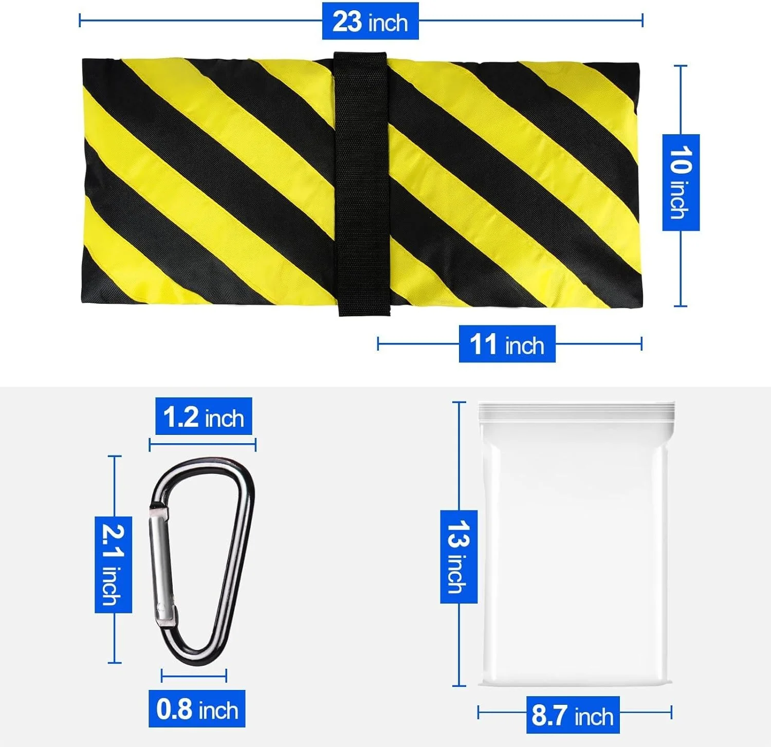 کیسه شن سنگین EMART، کیسه وزنه طراحی زین اسبی استودیو عکس برای پایه عکاسی، پایه نور، سه پایه، پاسیو فضای باز، ورزش، مجموعه فیلم، تولیدات زنده - بسته 8 عددی (زرد و مشکی) کیسه شن سنگین EMART، کیسه وزنه طراحی زین اسبی استودیو عکس برای پایه عکاسی، پایه نور، سه پایه، پاسیو فضای باز، ورزش، مجموعه فیلم، تولیدات زنده - بسته 8 عددی (زرد و مشکی)
