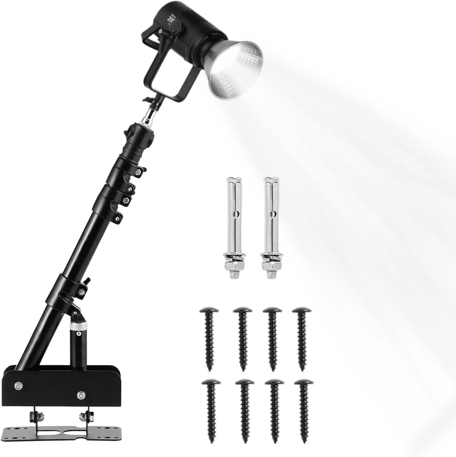 پایه دیواری رینگ لایت، بازوی بوم مثلثی پایه نور آرایشگری | نگهدارنده نور با چرخش 180 درجه برای نور یکنواخت، پس زمینه استودیو عکاسی، ضبط، آرایشگاه پایه دیواری رینگ لایت، بازوی بوم مثلثی پایه نور آرایشگری | نگهدارنده نور با چرخش 180 درجه برای نور یکنواخت، پس زمینه استودیو عکاسی، ضبط، آرایشگاه