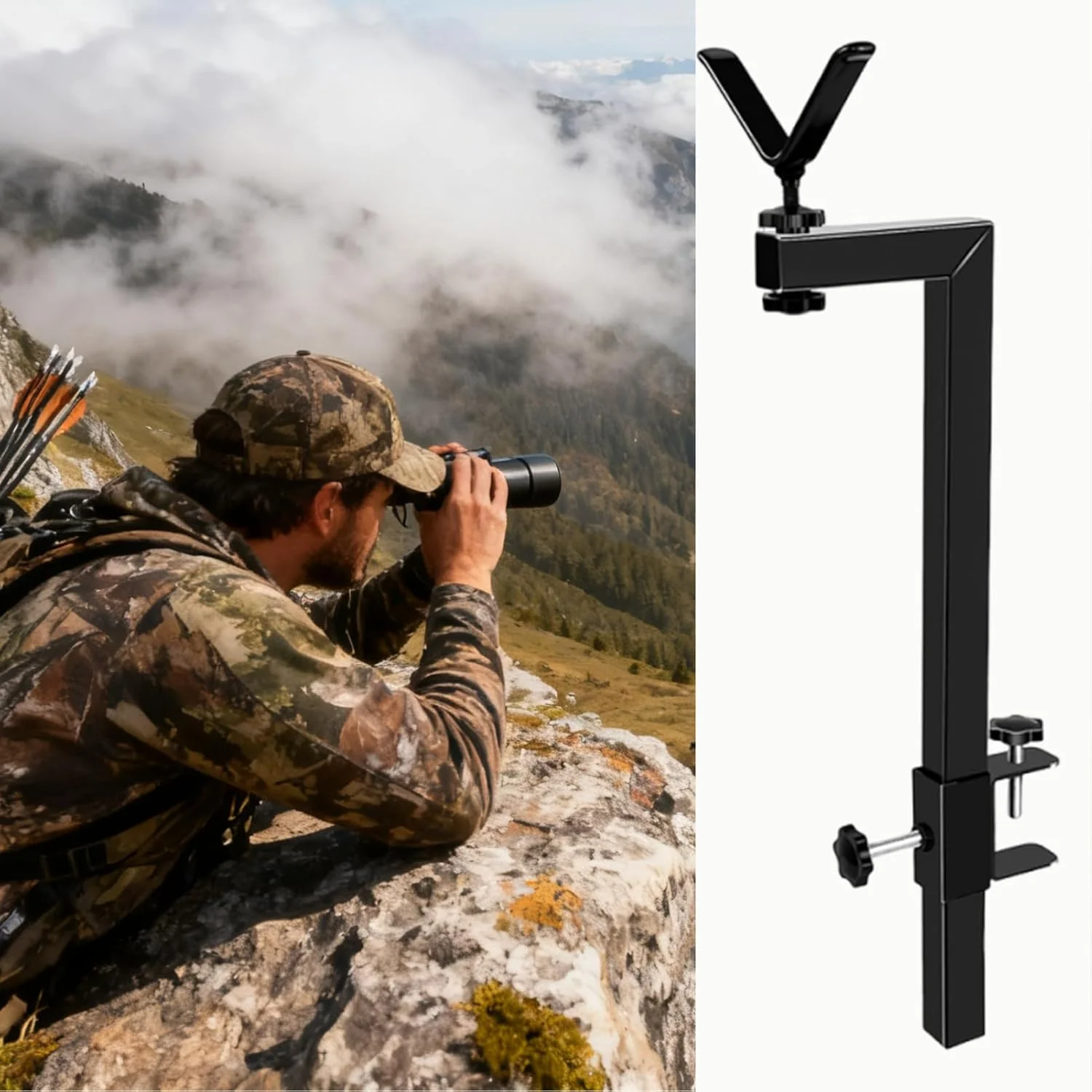 پایه نور | پایه عکاسی قابل حمل با ارتفاع قابل تنظیم، نگهدارنده دوربین بدون دست، برای مسافرت، کوله گردی، کمپینگ در فضای باز، پیاده روی، چادر، ماجراجویی، کوهنوردی، پیک نیک