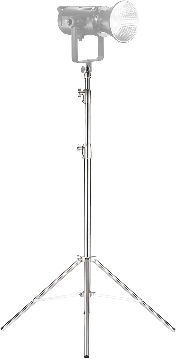 پایه نور استیل ضد زنگ، پایه عکاسی سنگین قابل تنظیم 99-300 سانتی متری با پیچ های 1/4 و 3/8 اینچی، برای استفاده در استودیو دوربین سافت باکس نور فلاش در فضای باز پایه نور استیل ضد زنگ، پایه عکاسی سنگین قابل تنظیم 99-300 سانتی متری با پیچ های 1/4 و 3/8 اینچی، برای استفاده در استودیو دوربین سافت باکس نور فلاش در فضای باز