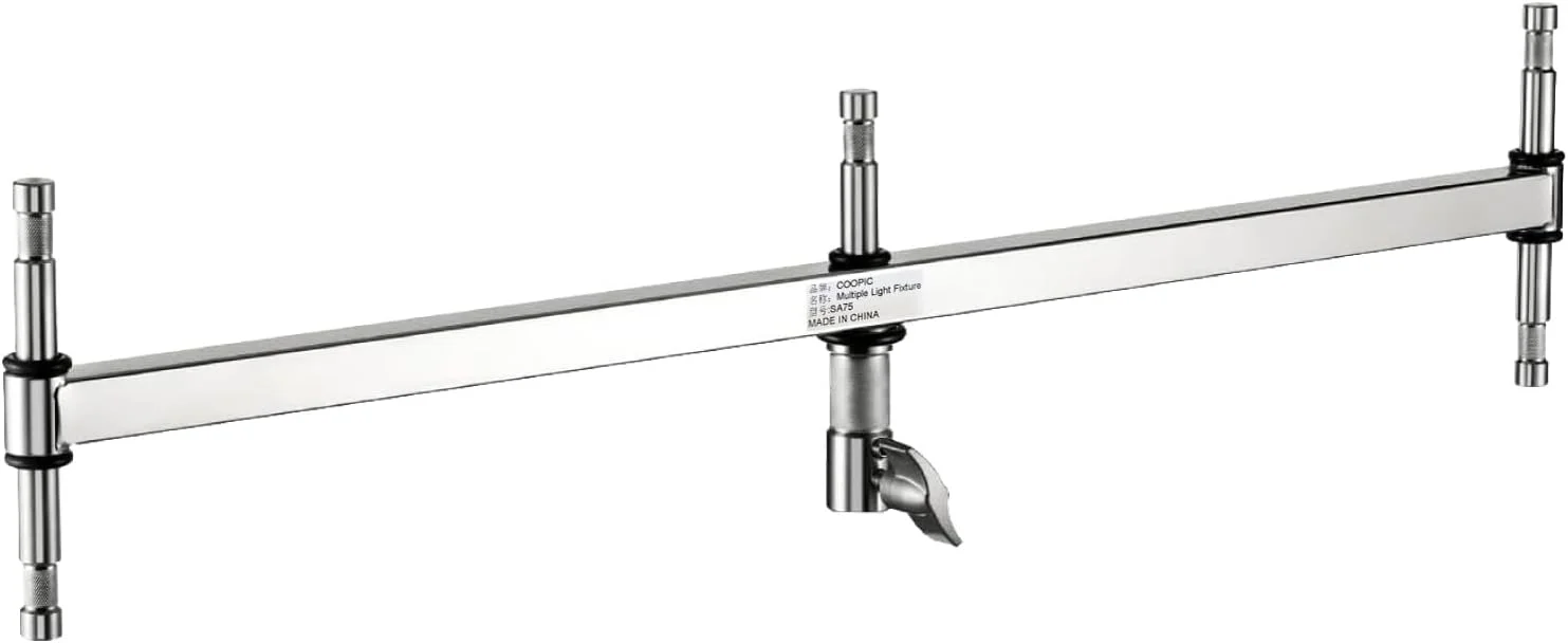 بازوی بوم سه سر استیل ضد زنگ COOPIC با پنج پین بچه گانه 5/8 اینچی - لوازم جانبی نورپردازی همه کاره برای چراغ های LED و فلاش های استروب، سازگار با پایه های C و پایه های نور - (مدل SA75) بازوی بوم سه سر استیل ضد زنگ COOPIC با پنج پین بچه گانه 5/8 اینچی - لوازم جانبی نورپردازی همه کاره برای چراغ های LED و فلاش های استروب، سازگار با پایه های C و پایه های نور - (مدل SA75)