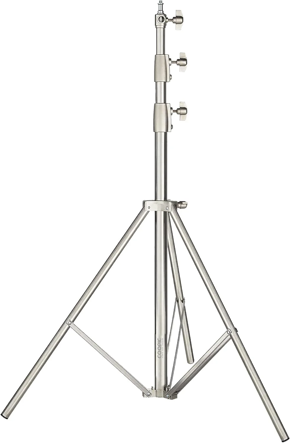 پایه نور سنگین استیل COOPIC L-290S، 2.9 متری، سه پایه نور قابل حمل و چند منظوره با آداپتور جهانی 1/4 اینچ به 3/8 اینچ برای استودیوی عکاسی خانگی و سافت باکس پایه نور سنگین استیل COOPIC L-290S، 2.9 متری، سه پایه نور قابل حمل و چند منظوره با آداپتور جهانی 1/4 اینچ به 3/8 اینچ برای استودیوی عکاسی خانگی و سافت باکس