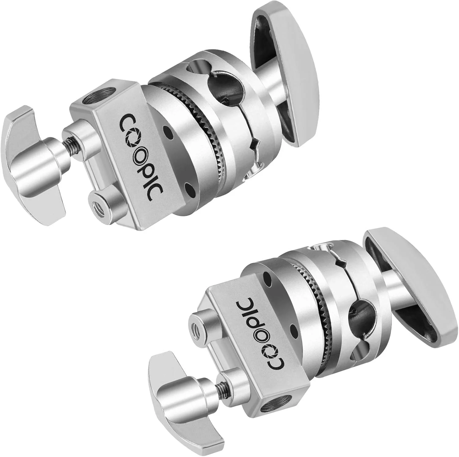 COOPIC (بسته 2 عددی) سر گیره چرخان 2.5 اینچی برای پایه نور، آداپتور نگهدارنده گیره سنگین چند منظوره با پایه های 4، 8، 11، 16 میلی متری برای بوم توسعه، تجهیزات عکاسی COOPIC (بسته 2 عددی) سر گیره چرخان 2.5 اینچی برای پایه نور، آداپتور نگهدارنده گیره سنگین چند منظوره با پایه های 4، 8، 11، 16 میلی متری برای بوم توسعه، تجهیزات عکاسی