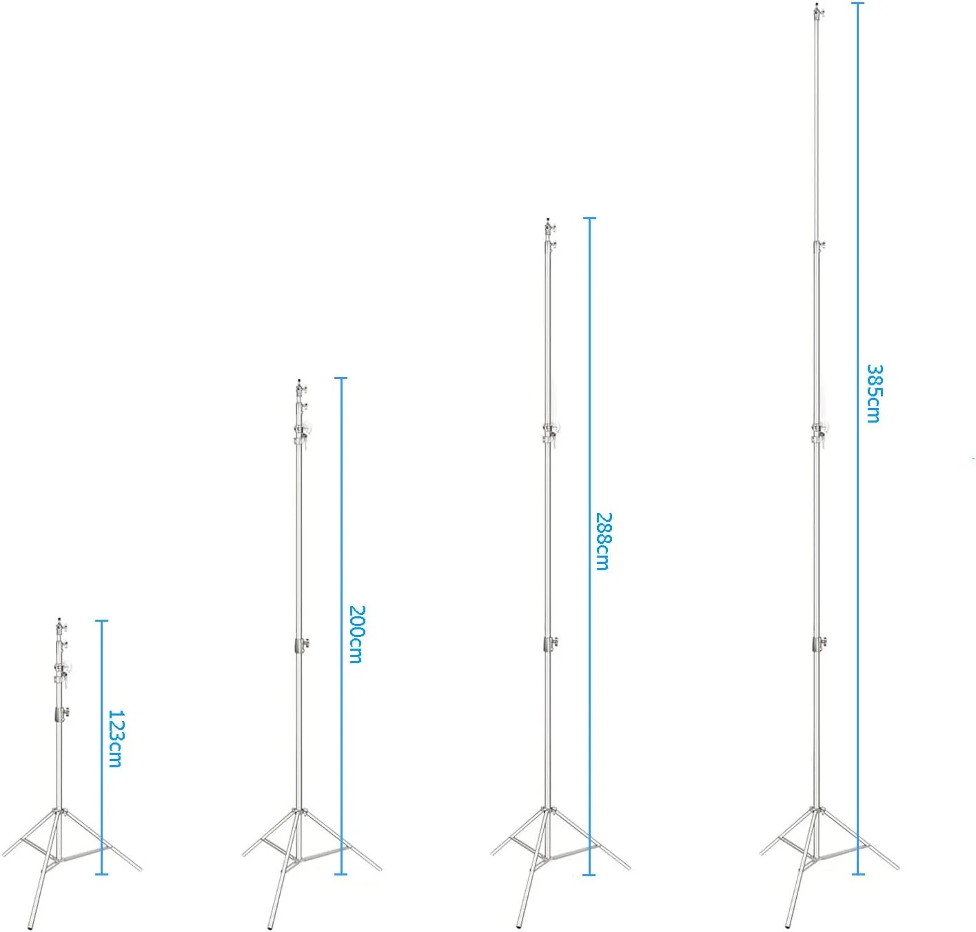 پایه نور استودیویی دو طرفه COOPIC L380 نقره ای استیل حداکثر ارتفاع 385 سانتی متر و بازوی بوم قابل تنظیم 119-216 سانتی متر شامل کیسه شن آبی برای پشتیبانی از چتر سافت باکس فلاش برای نور ویدئویی پرتره پایه نور استودیویی دو طرفه COOPIC L380 نقره ای استیل حداکثر ارتفاع 385 سانتی متر و بازوی بوم قابل تنظیم 119-216 سانتی متر شامل کیسه شن آبی برای پشتیبانی از چتر سافت باکس فلاش برای نور ویدئویی پرتره