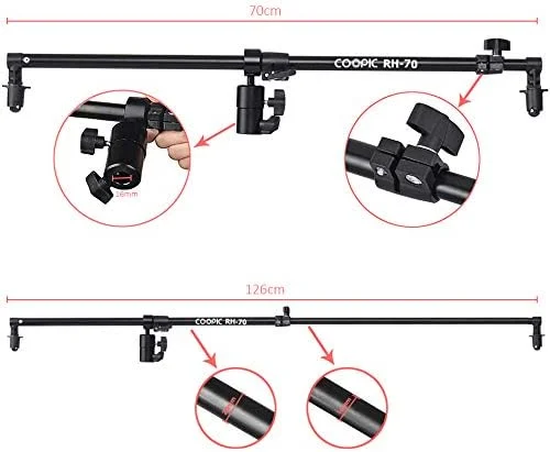 نگهدارنده بازتابنده تلسکوپی استودیوی عکس RH-70 با بازوی بوم قابل گسترش به همراه پایه نور سه پایه 200 سانتی متری برای بازتابنده و عکاسی پرتره نگهدارنده بازتابنده تلسکوپی استودیوی عکس RH-70 با بازوی بوم قابل گسترش به همراه پایه نور سه پایه 200 سانتی متری برای بازتابنده و عکاسی پرتره
