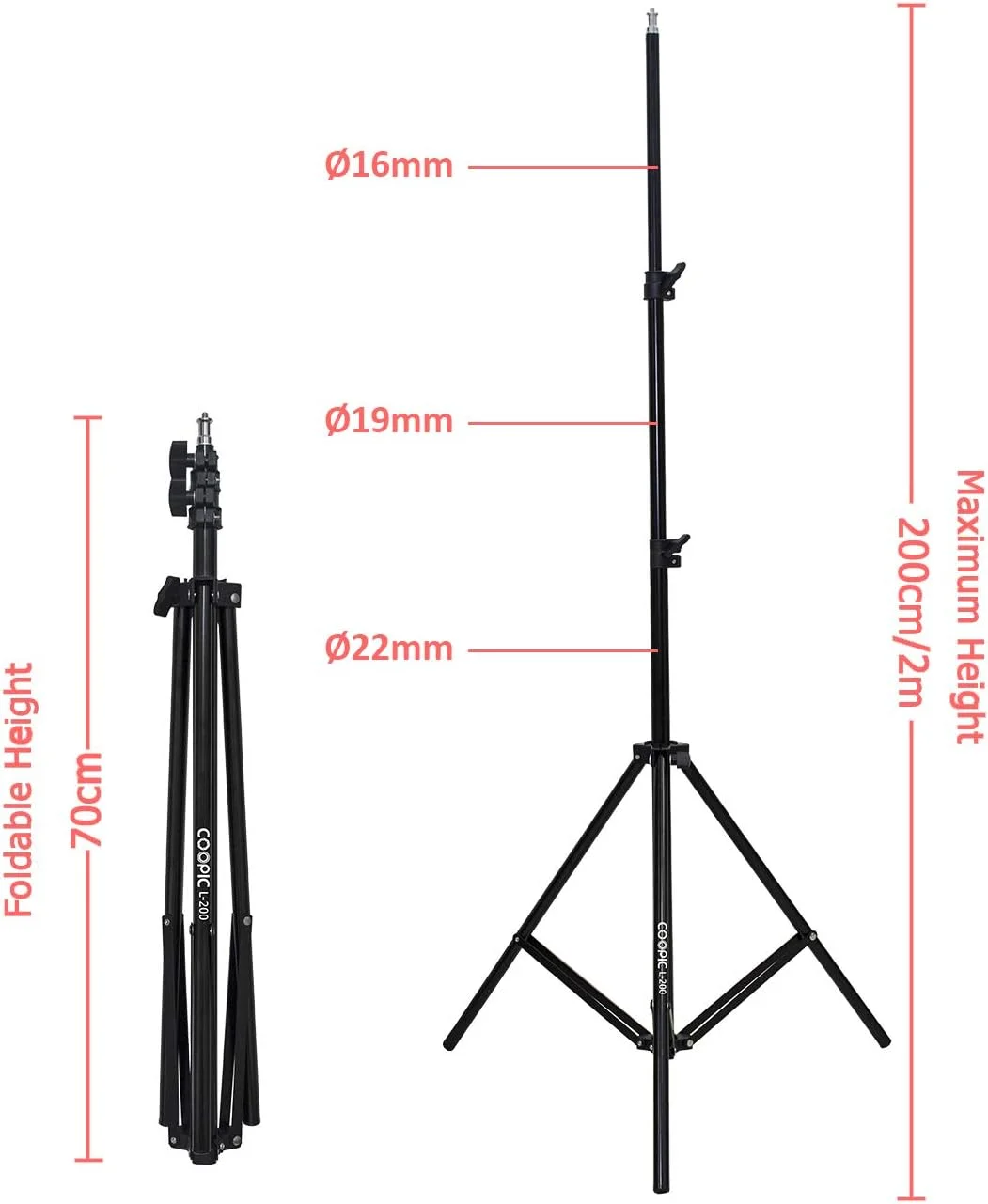 نگهدارنده بازتابنده تلسکوپی استودیوی عکس RH-70 با بازوی بوم قابل گسترش به همراه پایه نور سه پایه 200 سانتی متری برای بازتابنده و عکاسی پرتره نگهدارنده بازتابنده تلسکوپی استودیوی عکس RH-70 با بازوی بوم قابل گسترش به همراه پایه نور سه پایه 200 سانتی متری برای بازتابنده و عکاسی پرتره