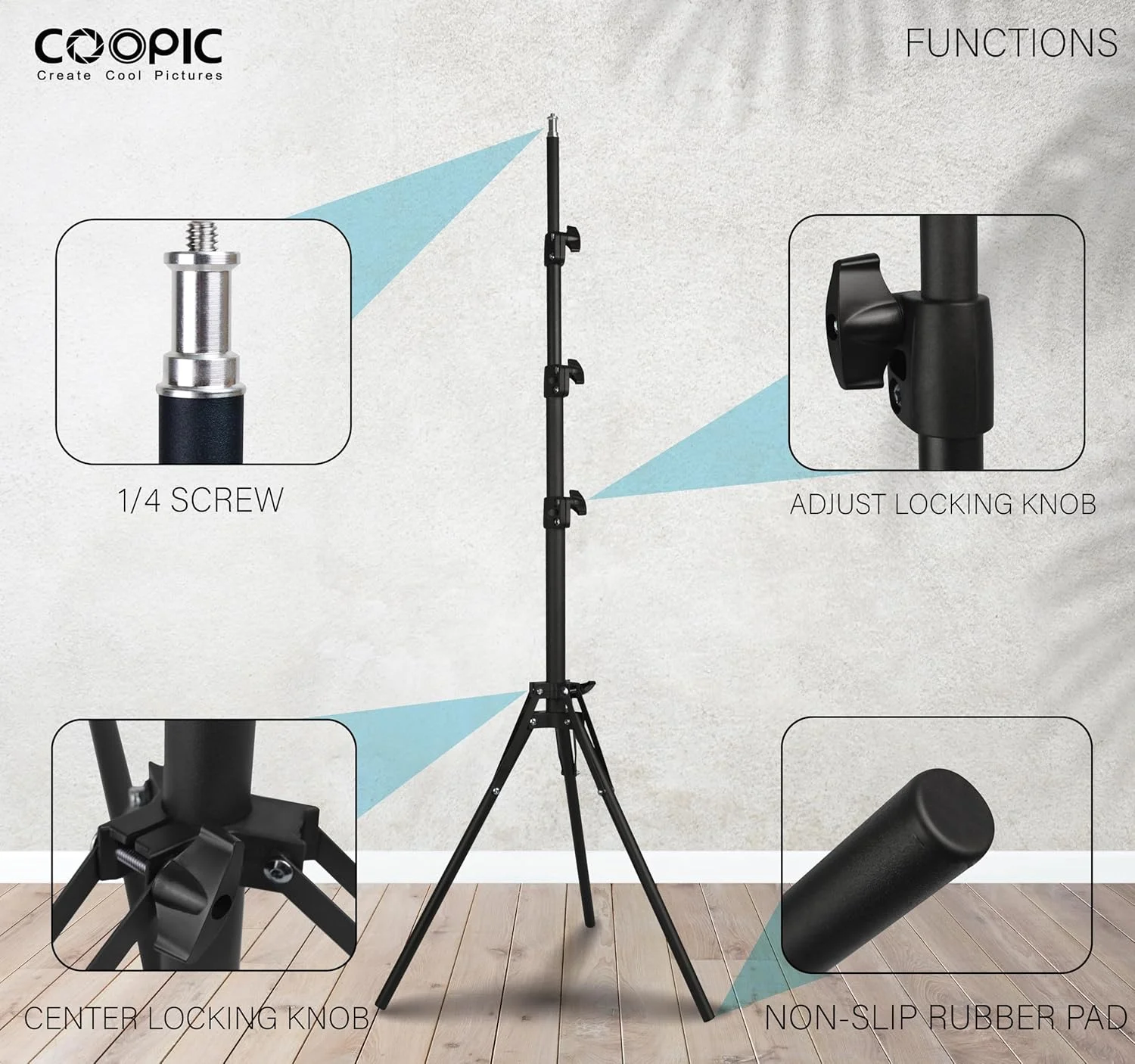 پایه نور انعطاف پذیر L-150 با طول 1.5 متر / 59 اینچ برای عکاسی، فیلمبرداری، پخش زنده و غیره پایه نور انعطاف پذیر L-150 با طول 1.5 متر / 59 اینچ برای عکاسی، فیلمبرداری، پخش زنده و غیره