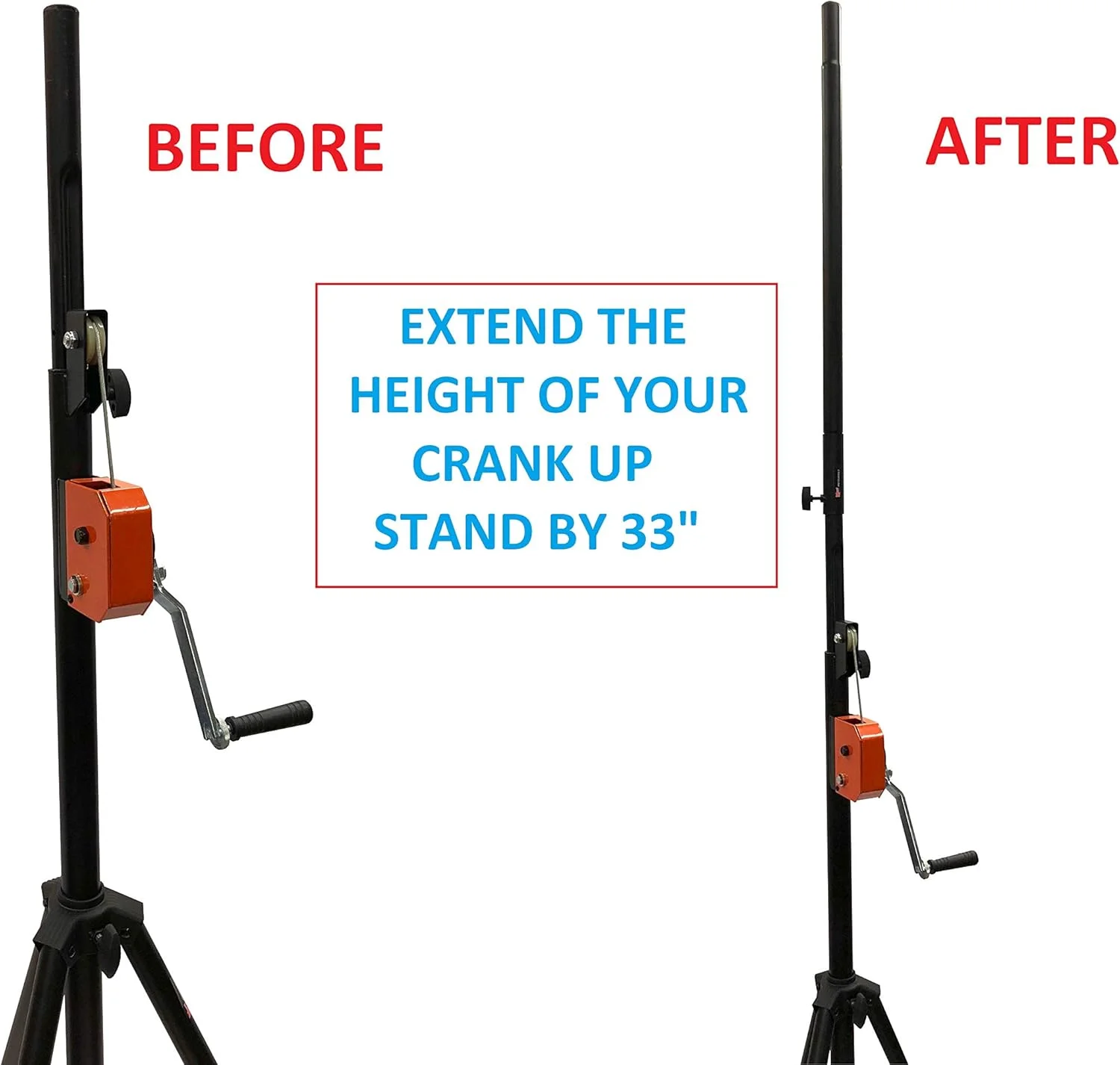 میله افزایش ارتفاع فلزی 84 سانتیمتری Cedarslink برای پایه های نورپردازی DJ. تقریبا 90 سانتیمتر به ارتفاع هر پایه اضافه می کند! میله افزایش ارتفاع فلزی 84 سانتیمتری Cedarslink برای پایه های نورپردازی DJ. تقریبا 90 سانتیمتر به ارتفاع هر پایه اضافه می کند!