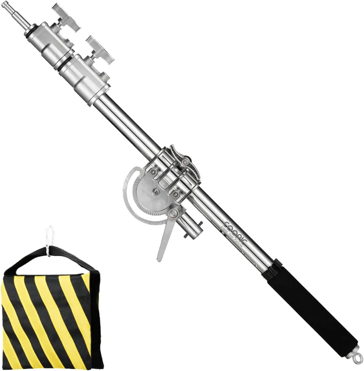 بازوی بوم سنگین استیل سه قسمتی COOPIC برای پایه C عکاسی و پایه نور استودیوی عکس (نقره ای، (105 تا 247 سانتی متر) بازوی بوم سنگین با کیسه شن) بازوی بوم سنگین استیل سه قسمتی COOPIC برای پایه C عکاسی و پایه نور استودیوی عکس (نقره ای، (105 تا 247 سانتی متر) بازوی بوم سنگین با کیسه شن)