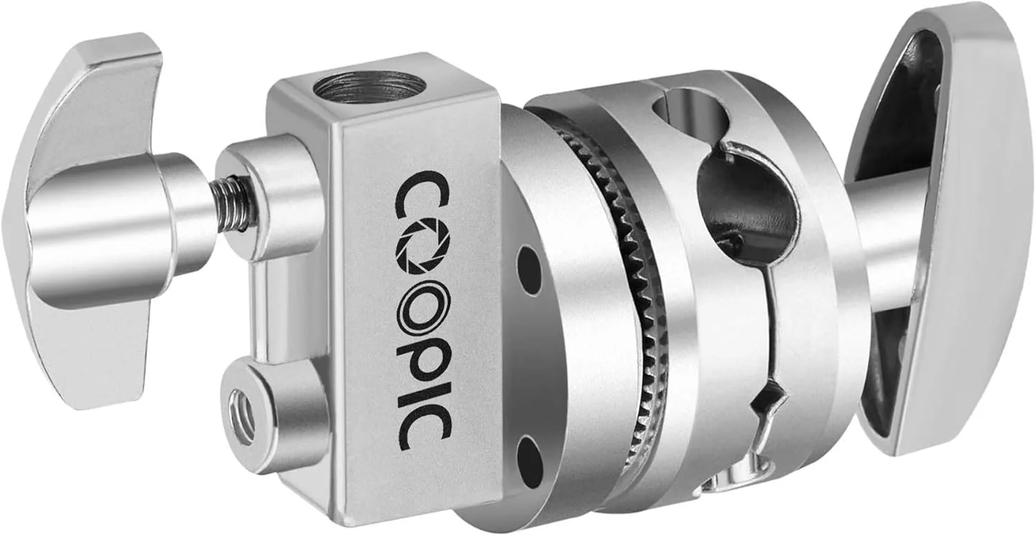 قطعات و لوازم جانبی دوربین COOPIC، گیره نگهدارنده سر چرخان استیل ضد زنگ برای پایه نور، لامپ استودیویی، بازوی بوم، رفلکتور قطعات و لوازم جانبی دوربین COOPIC، گیره نگهدارنده سر چرخان استیل ضد زنگ برای پایه نور، لامپ استودیویی، بازوی بوم، رفلکتور