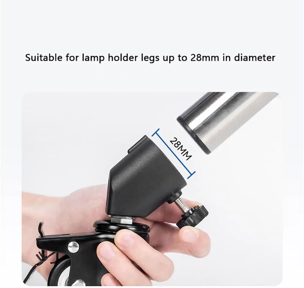 چرخ های C شکل برای سه پایه عکاسی دالی با ترمز، چرخ های پایه نور 2 اینچی مناسب برای قطرهای نصب تا 28 میلی متر، چرخ های چرخان 360 درجه برای استودیوهای عکس