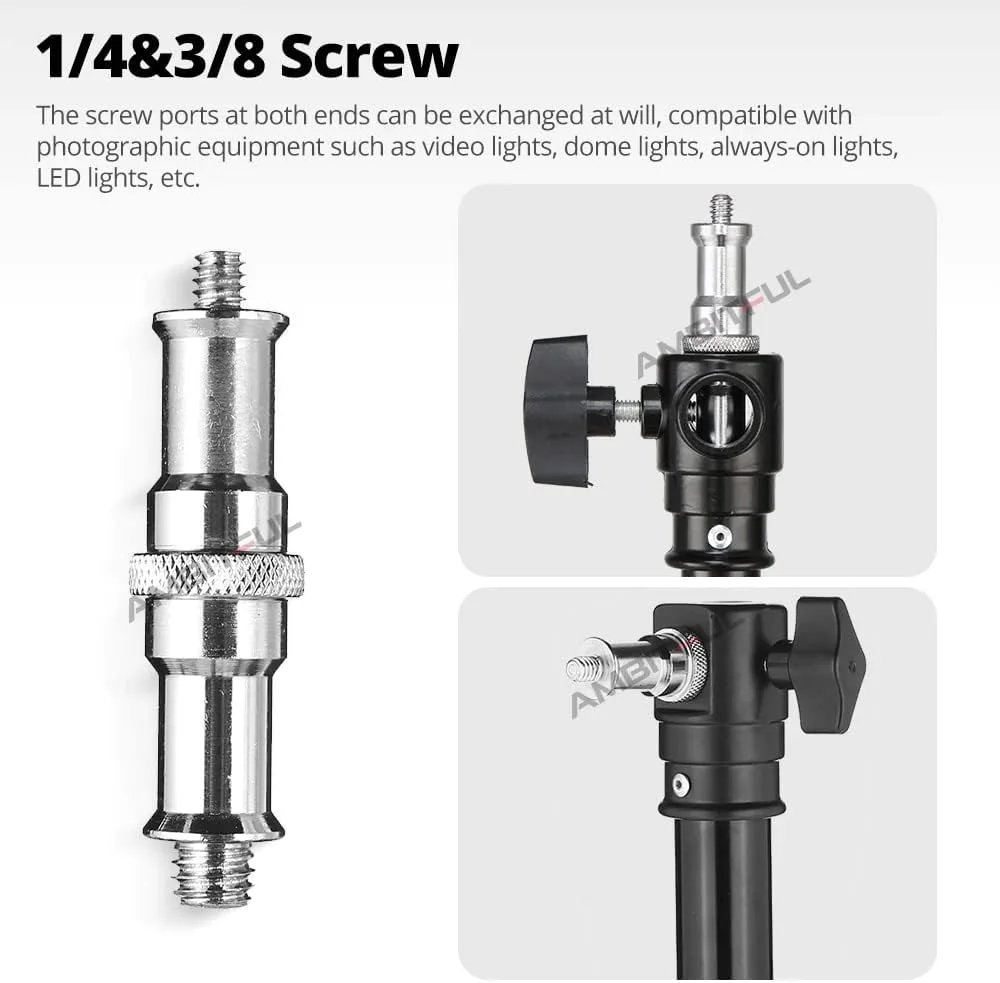 پایه نور سقفی بوم دار قابل تنظیم و چرخان آمبیتفول 375 سانتی متری به همراه کیسه شن و پیچ 1/4 3/4 مناسب برای نور LED استودیویی عکاسی و فیلمبرداری | آلومینیوم | وزن 4 کیلوگرم | حداکثر وزن قابل تحمل: 5 کیلوگرم