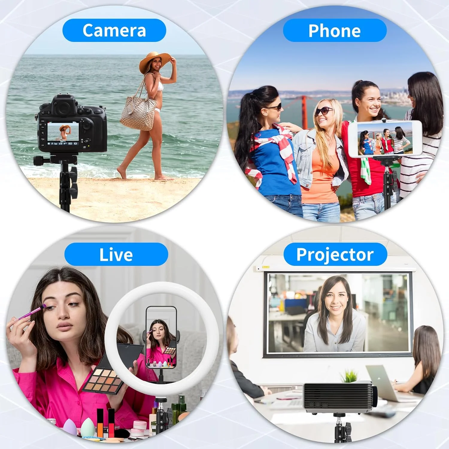 پایه نور عکاسی آلومینیومی قابل تنظیم 2 عددی، سه پایه نور قابل حمل، برای نورپردازی اسپیدلایت، فلاش، سافت باکس، نور استروب، دوربین، پرتره عکاسی