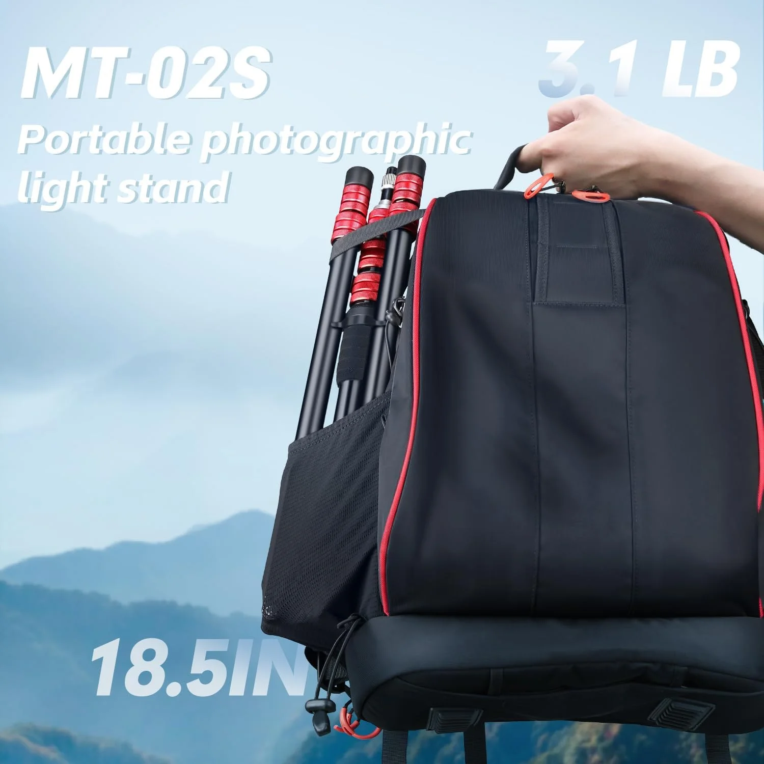 پایه نور FreeSea با کیف حمل، سه پایه عکاسی آلومینیومی 2.22 متری برای رفلکتورها، سافت باکس ها، فلاش، نورهای استروب، چترها، سه پایه نور سبک و جمع و جور پایه نور FreeSea با کیف حمل، سه پایه عکاسی آلومینیومی 2.22 متری برای رفلکتورها، سافت باکس ها، فلاش، نورهای استروب، چترها، سه پایه نور سبک و جمع و جور