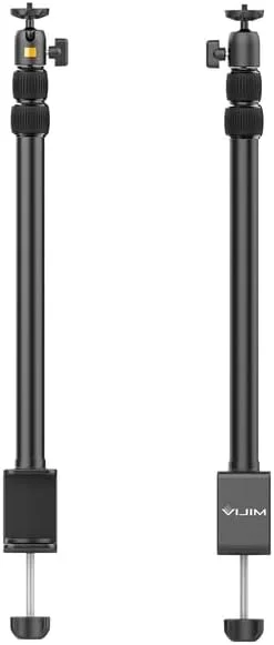 پایه رومیزی نور AECAM - LS01، پایه رومیزی قابل تنظیم 96 سانتی‌متری با سر توپی جداشدنی و پیچ 1/4 اینچی برای نور حلقوی LED (یک عدد LS01)