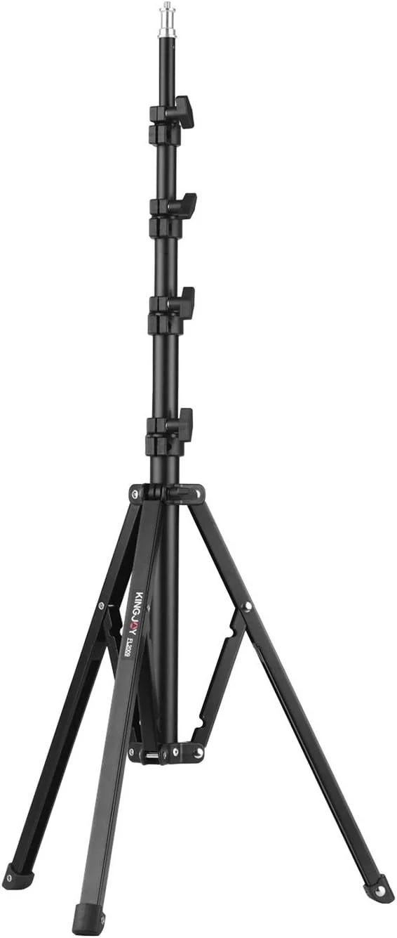 پایه نور فلزی قابل تنظیم FL2009 با ظرفیت بارگیری 10 کیلوگرم، پیچ 1/4 اینچی، حداکثر ارتفاع 182 سانتی متر، مناسب برای رفلکتور استودیویی، سافت باکس، چراغ ویدئویی LED، چتر