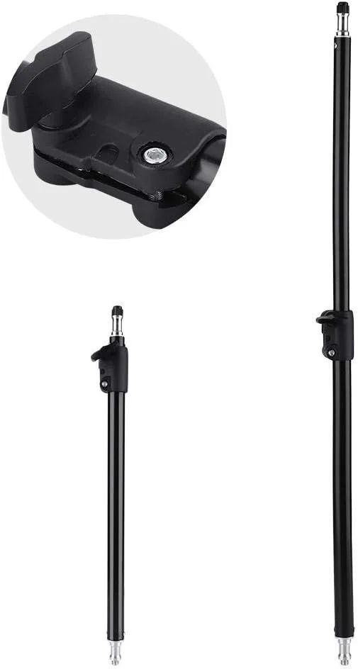 میله بازویی استودیویی عکاسی قابل تنظیم 45-74 سانتی متری برای پایه نور و پایه میکروفون، میله تلسکوپی نشکن با پیچ استاندارد میله بازویی استودیویی عکاسی قابل تنظیم 45-74 سانتی متری برای پایه نور و پایه میکروفون، میله تلسکوپی نشکن با پیچ استاندارد