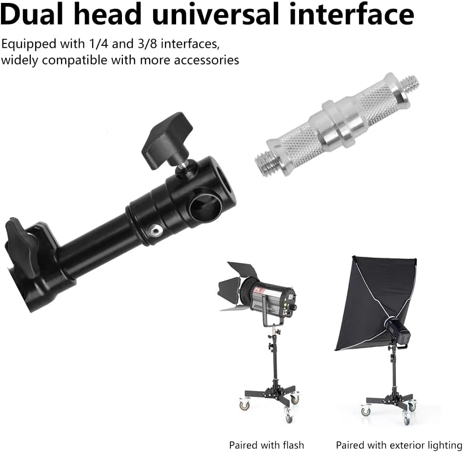 پایه سه پایه قابل تنظیم 2 قسمتی 78.5 سانتی متری با پایه چرخ دار، ظرفیت بار 50 کیلوگرم، رابط جهانی سوراخ رزوه ای 1/4 اینچ 3/8 اینچ برای نور LED ویدئویی، نگهدارنده تلفن، دوربین پایه سه پایه قابل تنظیم 2 قسمتی 78.5 سانتی متری با پایه چرخ دار، ظرفیت بار 50 کیلوگرم، رابط جهانی سوراخ رزوه ای 1/4 اینچ 3/8 اینچ برای نور LED ویدئویی، نگهدارنده تلفن، دوربین