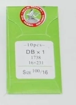 سوزن چرخ خیاطی صنعتی سایز 16/100 مدل DBX1 مناسب برای چرخ های جوکی، برادر، سینگر، گلدن آیز، جک و بسیاری دیگر