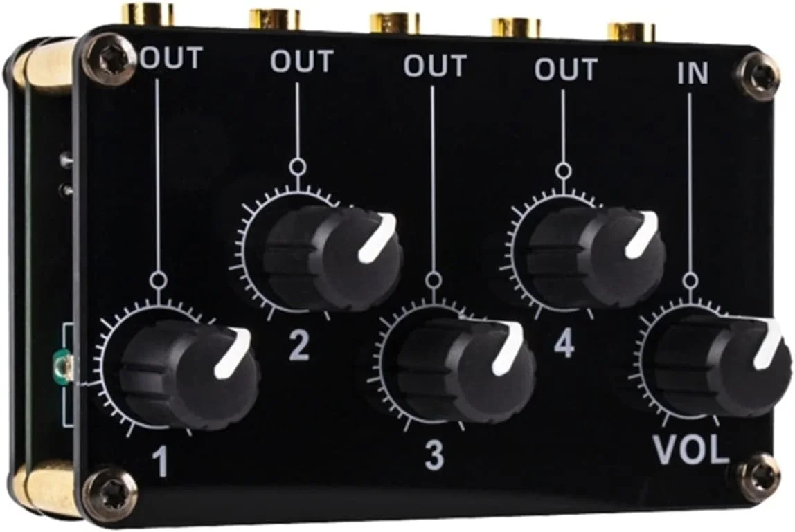 میکسر خطی 4 کاناله با نویز بسیار کم، میکسر استریو کوچک 4 کاناله، میکسر پسیو بدون نیاز به منبع تغذیه خارجی