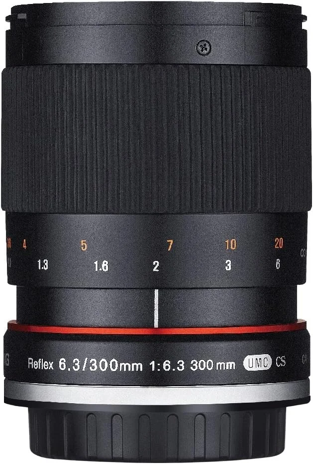 لنز آینه ای 300 میلی متری F6.3 روکینون برای دوربین های بدون آینه فوجی X، مشکی لنز آینه ای 300 میلی متری F6.3 روکینون برای دوربین های بدون آینه فوجی X، مشکی