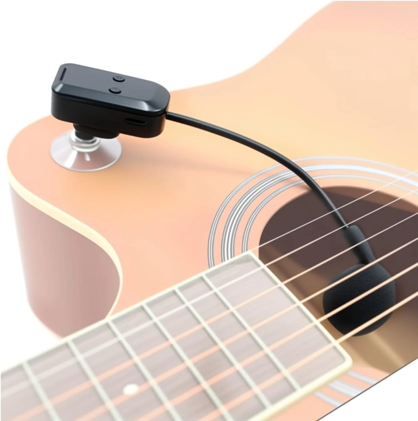 میکروفون بی سیم ساز 2.4G، گیره/نگهدارنده میکروفون روی ساز، گیرنده و فرستنده، انعطاف پذیر و قابل تنظیم، اتصال و پخش