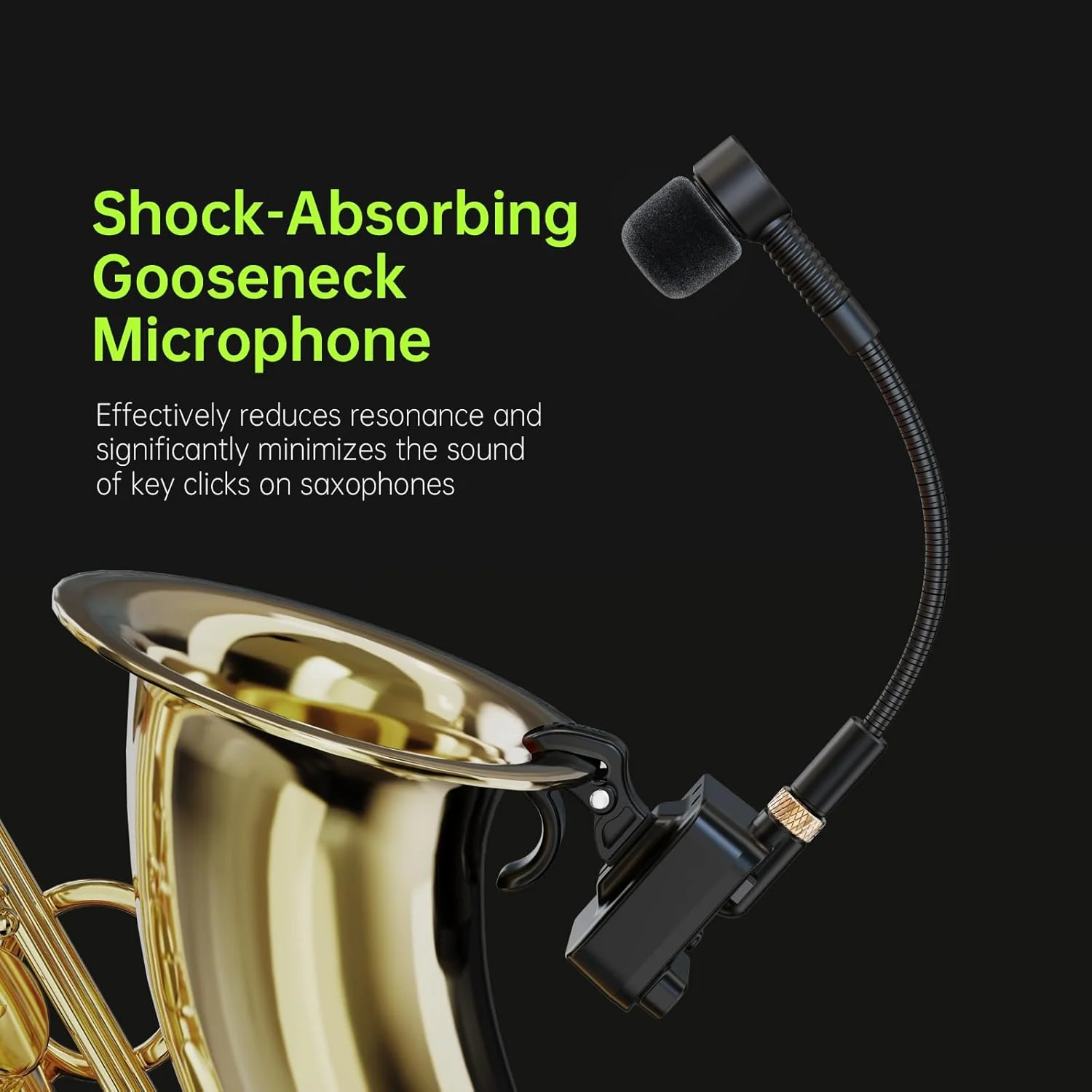 سیستم میکروفون بی سیم Xvive U7 برای ساکسیفون، میکروفون بی سیم 2.4 گیگاهرتز برای ساکسیفون، ترومپت، ترومبون و سازهای بادی برنجی