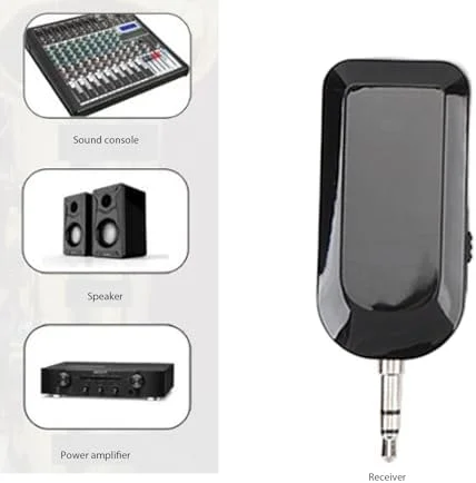 سیستم میکروفون ساکسیفون بی سیم 2.4G با گیره قابل تنظیم 360 درجه برای اجرای صحنه، برد 40 متری صدای HiFi