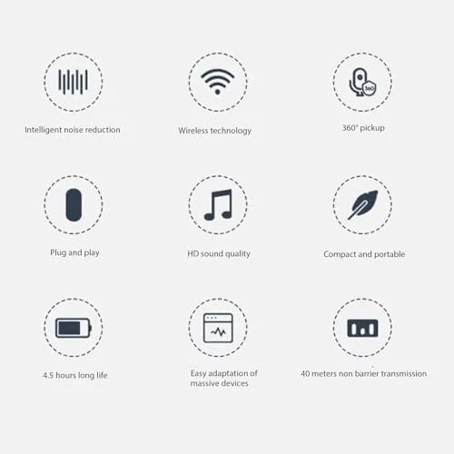 سیستم میکروفون ساکسیفون بی سیم 2.4G با گیره قابل تنظیم 360 درجه برای اجرای صحنه، برد 40 متری صدای HiFi