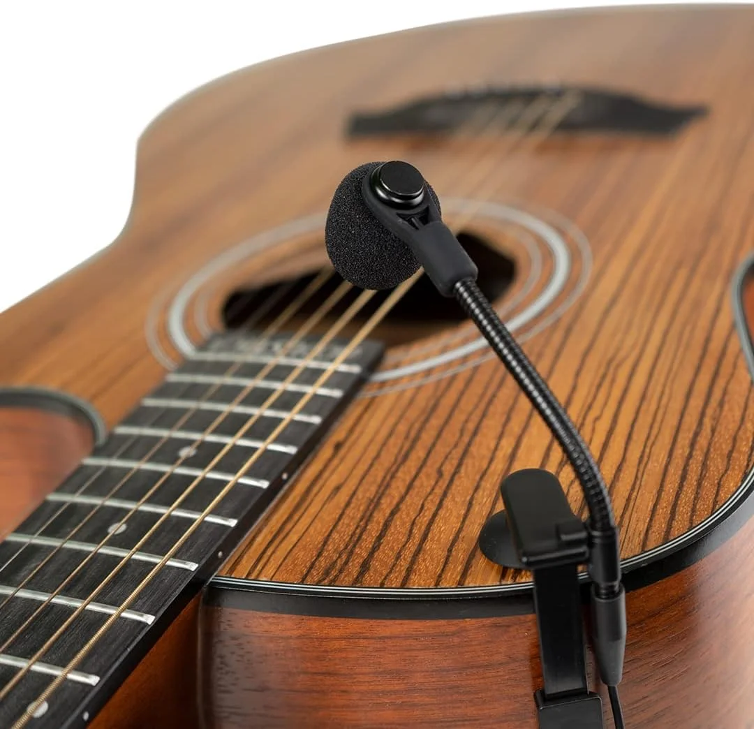 میکروفون ساز Xtreme Acoustics کاردیوئید کندانسر XLR یک جهته گیره ای برای گیتار ویولن یوکللی مدل XAWVG01 (مشکی)