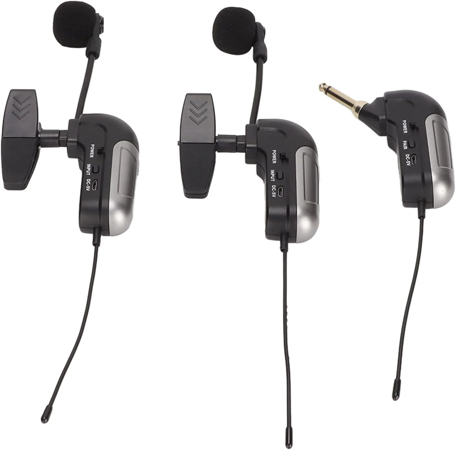 میکروفون گردن غازی بی‌سیم UHF، زمان شارژ 3 ساعته میکروفون کاردیوئید حرفه‌ای بی‌سیم ساز برای توبا برای اجرای صحنه‌ای