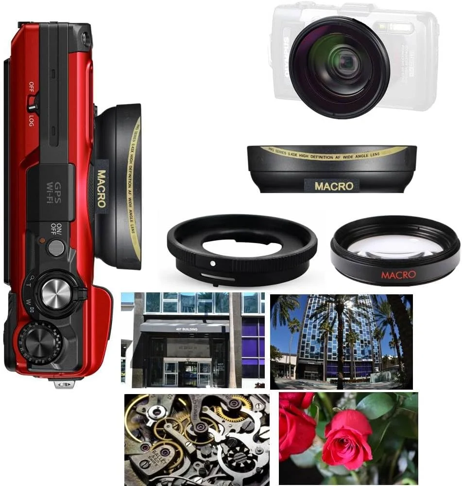 لنز زاویه باز فوق العاده HD 32K + لنز ماکرو برای Olympus Tough TG7 لنز زاویه باز فوق العاده HD 32K + لنز ماکرو برای Olympus Tough TG7