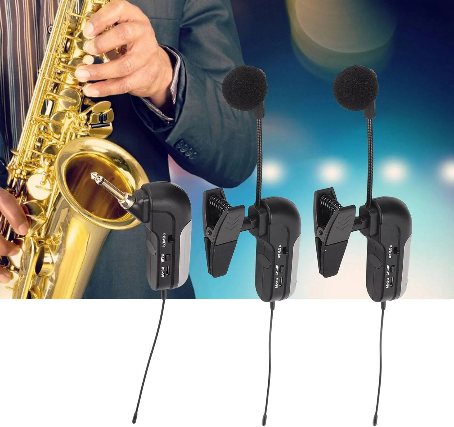 میکروفون گردن غازی بیسیم UHF، زمان شارژ 3 ساعته میکروفون کاردیوئید حرفهای بیسیم ساز برای توبا برای اجرای صحنهای میکروفون گردن غازی بیسیم UHF، زمان شارژ 3 ساعته میکروفون کاردیوئید حرفهای بیسیم ساز برای توبا برای اجرای صحنهای