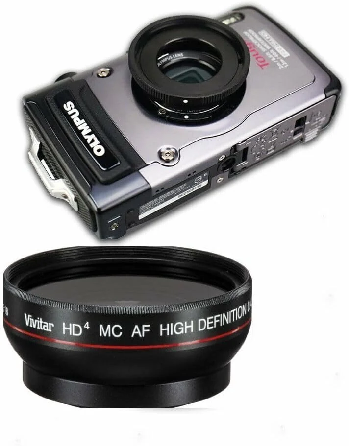 لنز زاویه باز فوق العاده HD 32K + لنز ماکرو برای Olympus Tough TG7 لنز زاویه باز فوق العاده HD 32K + لنز ماکرو برای Olympus Tough TG7