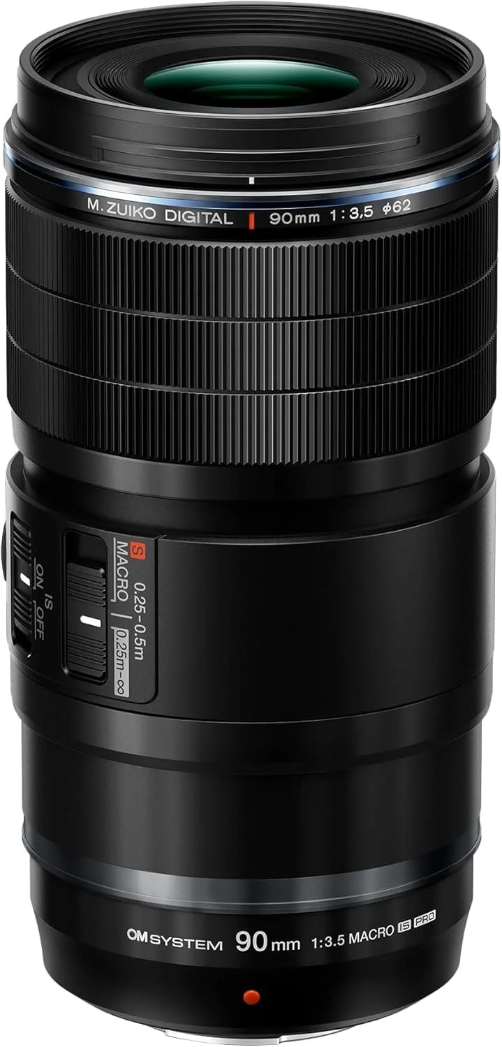 لنز تله ماکرو OM SYSTEM M.Zuiko Digital ED 90mm F3.5 Macro IS PRO، لنز مقاوم در برابر آب Micro Four Thirds، سازگار با دوربین های Olympus و Panasonic MFT، با قابلیت بزرگنمایی فوق العاده ماکرو لنز تله ماکرو OM SYSTEM M.Zuiko Digital ED 90mm F3.5 Macro IS PRO، لنز مقاوم در برابر آب Micro Four Thirds، سازگار با دوربین های Olympus و Panasonic MFT، با قابلیت بزرگنمایی فوق العاده ماکرو