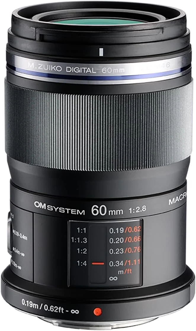 لنز ماکرو 60mm F2.8 OM SYSTEM Olympus M.Zuiko Digital ED برای دوربین های سیستم میکرو چهار سوم، طراحی مقاوم در برابر آب و هوا، سوییچ محدود کننده فوکوس، روشن لنز ماکرو 60mm F2.8 OM SYSTEM Olympus M.Zuiko Digital ED برای دوربین های سیستم میکرو چهار سوم، طراحی مقاوم در برابر آب و هوا، سوییچ محدود کننده فوکوس، روشن