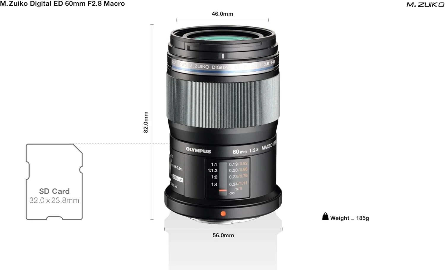 لنز ماکرو المپوس M.Zuiko ED 60 mm f/2.8 مقاوم در برابر شرایط آب و هوایی لنز ماکرو المپوس M.Zuiko ED 60 mm f/2.8 مقاوم در برابر شرایط آب و هوایی
