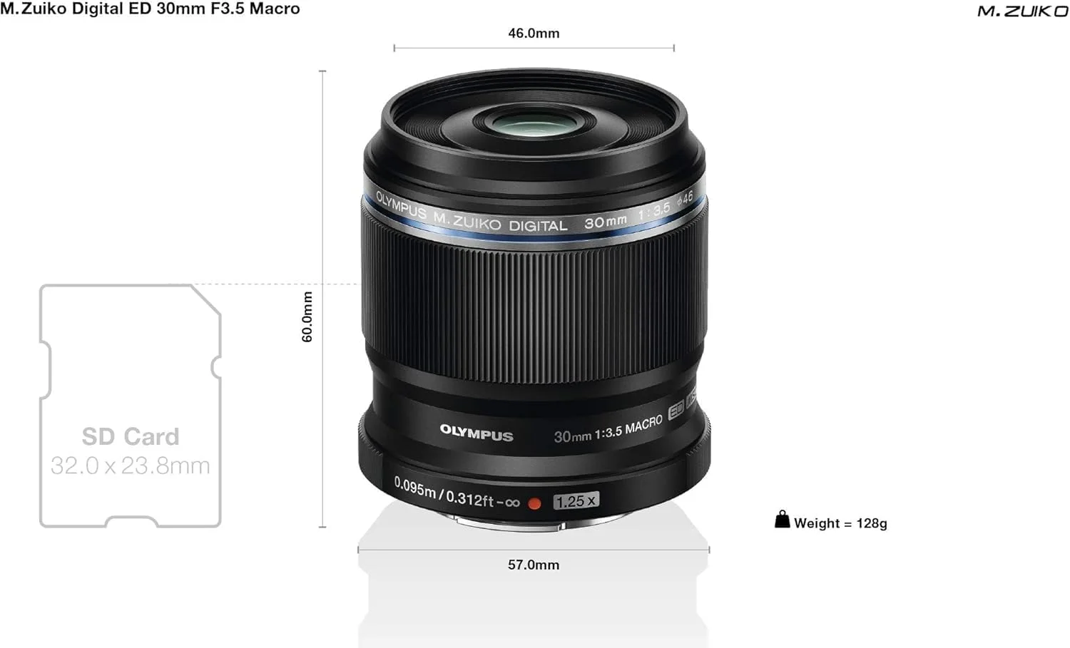 لنز ماکرو Olympus M. Zuiko Digital ED 30mm F3.5، مناسب برای تمام دوربین های MFT (مدل های Olympus OM-D & PEN، سری Panasonic G)، مشکی لنز ماکرو Olympus M. Zuiko Digital ED 30mm F3.5، مناسب برای تمام دوربین های MFT (مدل های Olympus OM-D & PEN، سری Panasonic G)، مشکی