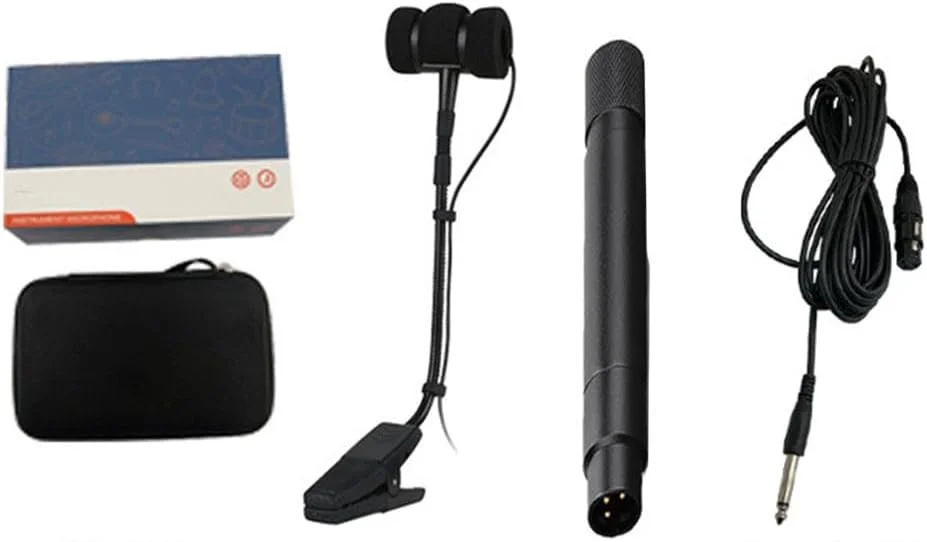 میکروفون ساکسیفون SPORTARC، میکروفون سیم دار سه پین/چهار پین قابل حمل ساکسیفون، میکروفون گیره ای برای ساکسیفون، ویولن، گیتار الکتریک، A