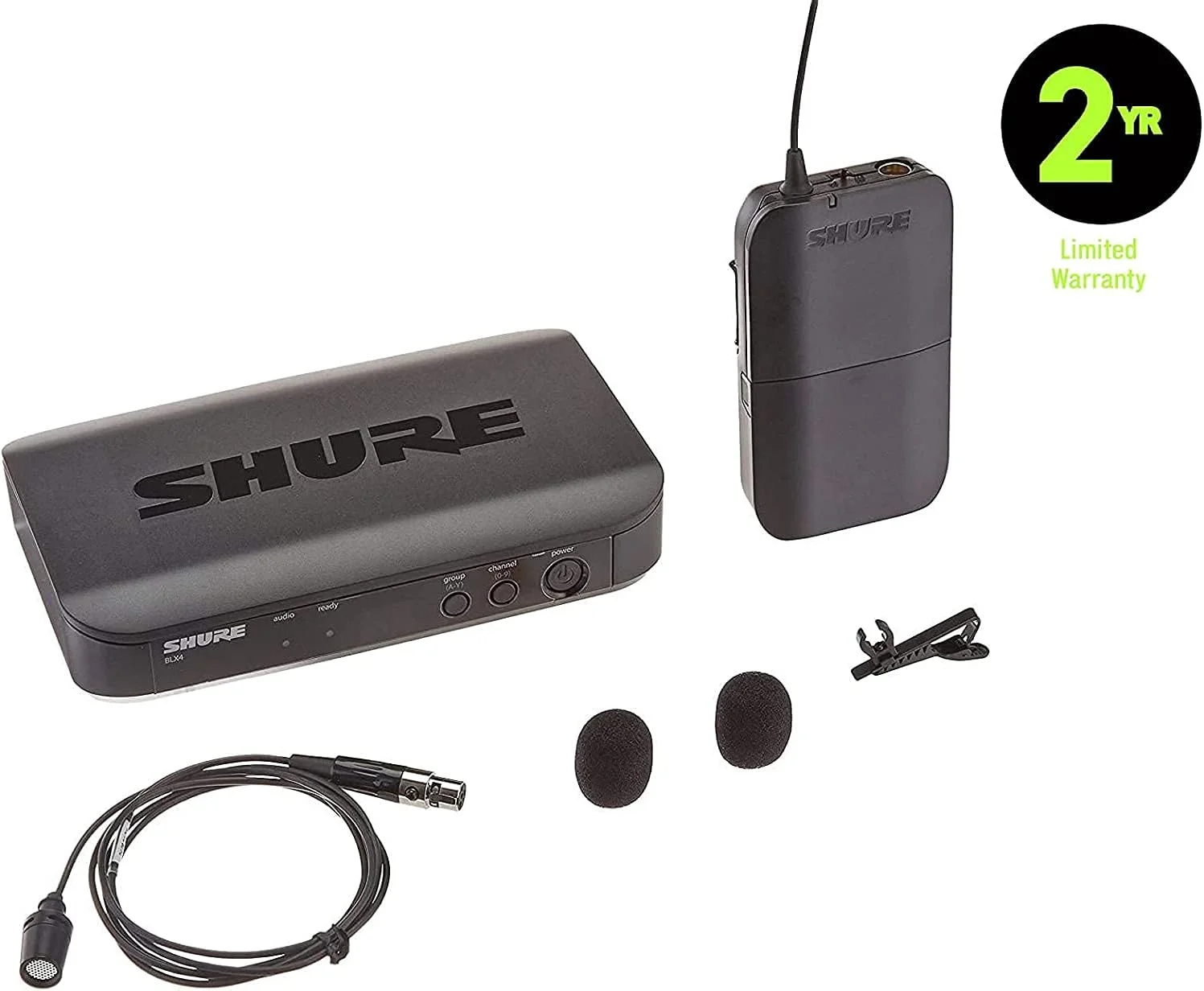 سیستم ارائه بی سیم Shure BLX14/CVL با میکروفون یقه ای CVL، انتقال بی سیم برای ارتباطات، سخنرانی و اجرای زنده، مشکی، BLX14UK/CVLX-K14 سیستم ارائه بی سیم Shure BLX14/CVL با میکروفون یقه ای CVL، انتقال بی سیم برای ارتباطات، سخنرانی و اجرای زنده، مشکی، BLX14UK/CVLX-K14