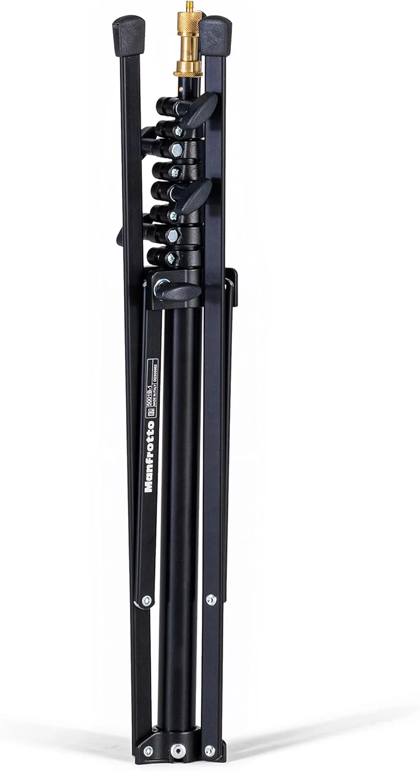 پایه نور نانو Manfrotto - 5 بخش - پایه های تاشو معکوس - جمع و جور و سبک - تحمل بار 1.5 کیلوگرم - مشکی - آلومینیوم آنودایز شده - 5001B-1 پایه نور نانو Manfrotto - 5 بخش - پایه های تاشو معکوس - جمع و جور و سبک - تحمل بار 1.5 کیلوگرم - مشکی - آلومینیوم آنودایز شده - 5001B-1