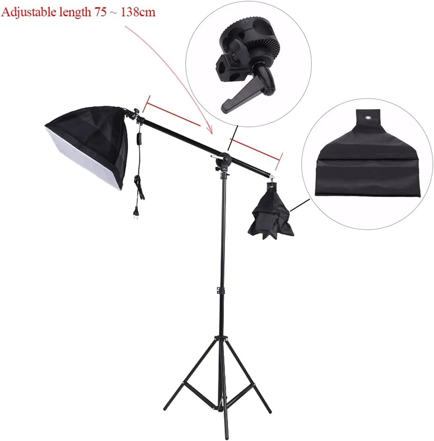 بازوی بوم تلسکوپی eWINNER با سر گیره و کیسه شن (70-140 سانتی متر)