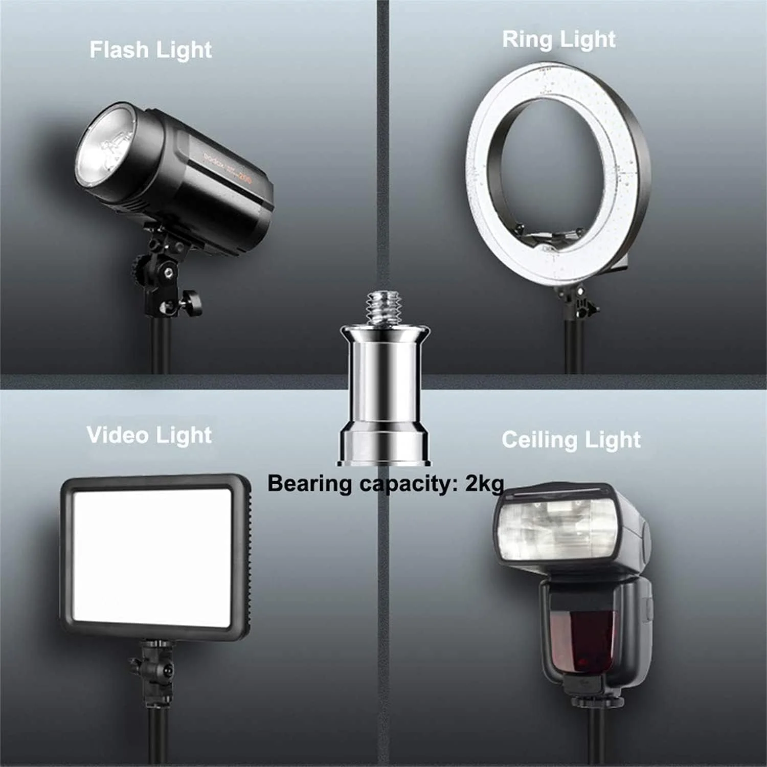 نگهدارنده رفلکتور 3 در 1 eWINNER، بازوی بوم آلومینیومی قابل گسترش حرفه ای، نگهدارنده تلسکوپی رفلکتور با چرخش 360 درجه و طول قابل تنظیم