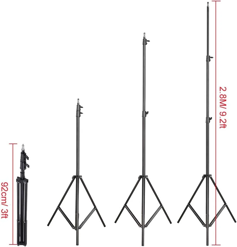 بازوی نگهدارنده رفلکتور چند منظوره eWINNER با میله عرضی پس زمینه قابل گسترش به همراه پایه نور سه پایه برای عکاسی استودیویی و فضای باز / طراحی تلسکوپی با چرخش 360 درجه (پایه 280 سانتی متری)