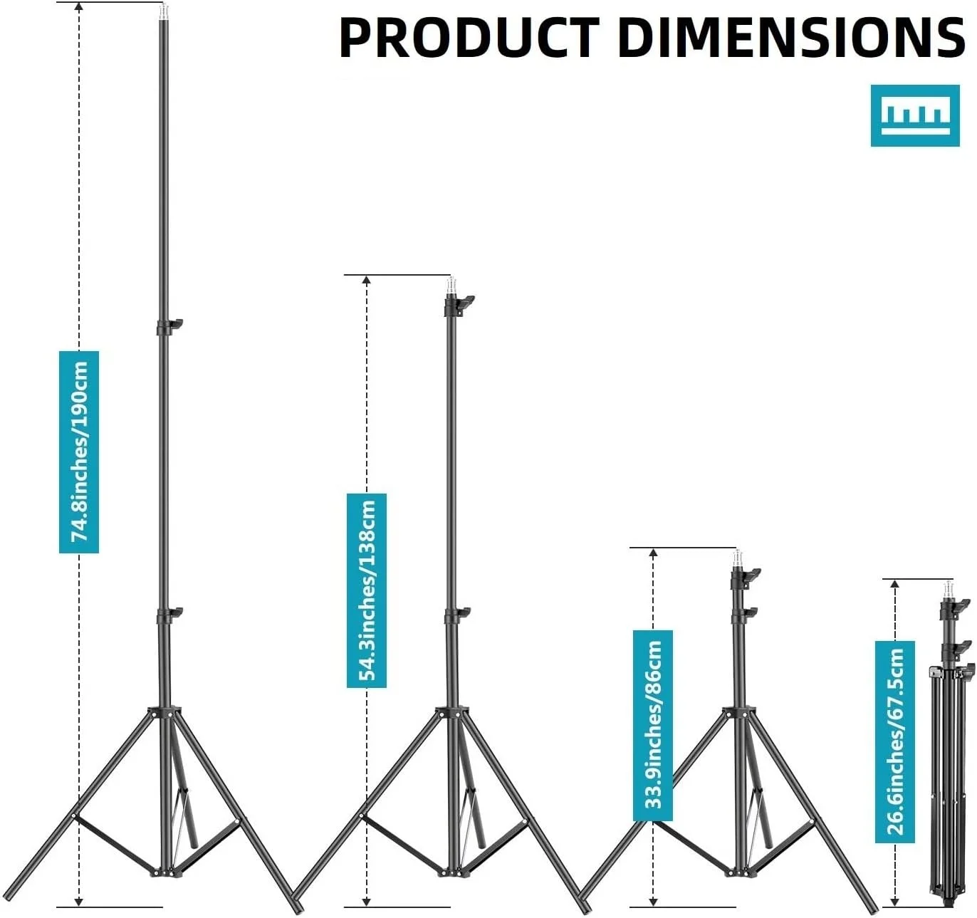 پایه سه پایه نورپردازی عکاسی ایوینر 200 سانتیمتری، قابل تنظیم، مقاوم، تاشو، پایه زمینی برای رفلکتورها/ سافت باکسها/ نورها/ چترها/ فلاشها/ استودیوی عکس و فیلم/ پس زمینه (1 عدد) پایه سه پایه نورپردازی عکاسی ایوینر 200 سانتیمتری، قابل تنظیم، مقاوم، تاشو، پایه زمینی برای رفلکتورها/ سافت باکسها/ نورها/ چترها/ فلاشها/ استودیوی عکس و فیلم/ پس زمینه (1 عدد)